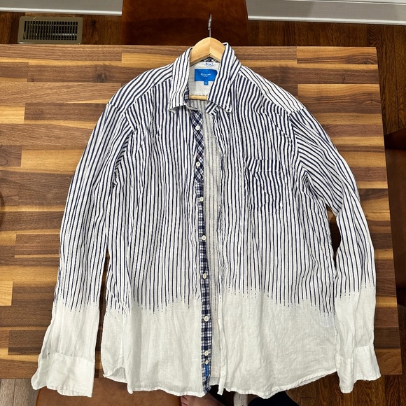 Faconnable Azur 100% Linen Shirt- Amazing colors and summer style XXL - Picture 2 of 6